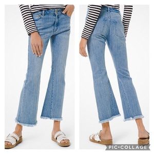 Michael Kors High Rise Frayed Jeans Size 2